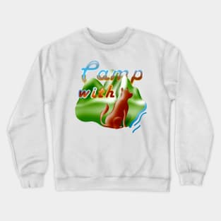 camping and dogs are my therapy, dog camper Crewneck Sweatshirt